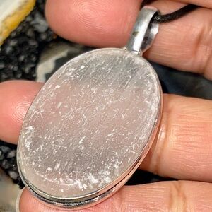 ❌SALE; Stain on BAIL❌ Selenite Spar Pendant 2 1/4”